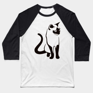 Siamese Cat Baseball T-Shirt